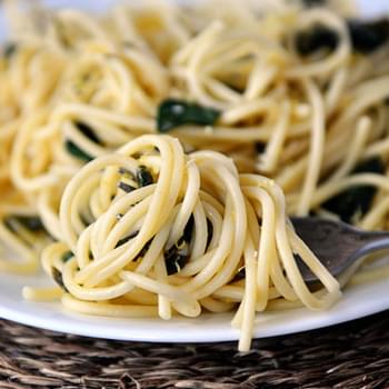 Light Lemon Spaghetti with Spinach