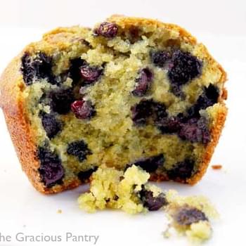 Clean Eating Blueberry Corn Muffins