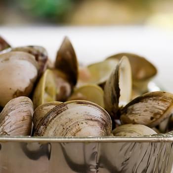 Grilled Clams with Lemon Ginger Butter