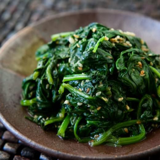 Spinach with Sesame and Garlic