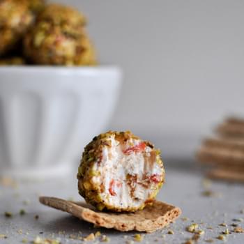Roasted Red Pepper + Bacon Goat Cheese Truffles
