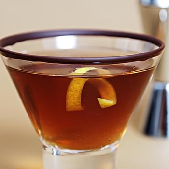 Chocolate-Ginger Martini with Cayenne-Spiked Rim