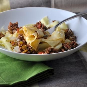 Matthew’s Pappardelle with Bison Bolognese Ragu