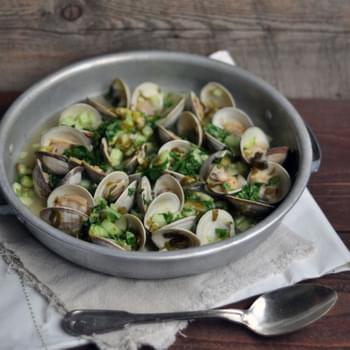 Clams with Mirin, Lime and Cucumber
