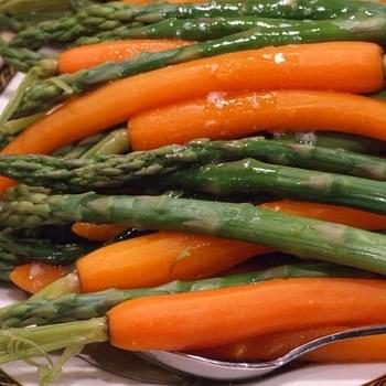Asparagus & Carrots w/ Maple- Butter Sauce