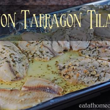 Easy Dijon Tarragon Tilapia – 5 minute prep in morning, 20 minute bake at dinner