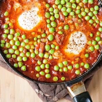 Portuguese-Style Braised Peas with Eggs