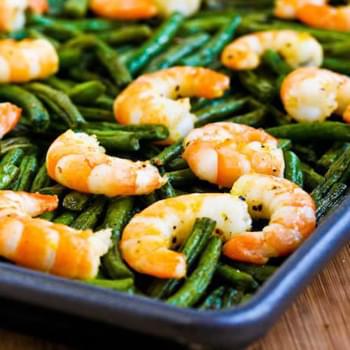 Recipe for Spicy Roasted Green Beans (or Broccoli) and Shrimp