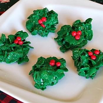 Holly Cookies