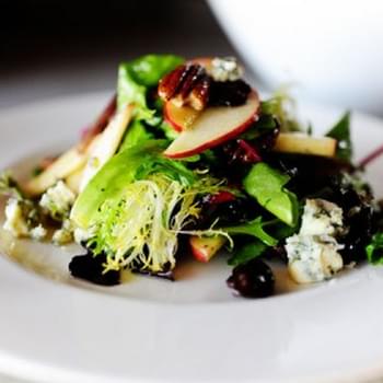 Apple, Pecan, and Blue Cheese Salad with Dried Cherries
