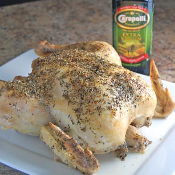 Olive Oil and Italian Herb Roasted Chicken with Carapelli Olive Oil