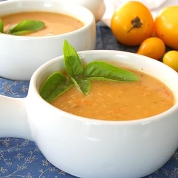 Roasted Golden Tomato Soup – Low Carb and Gluten-Free