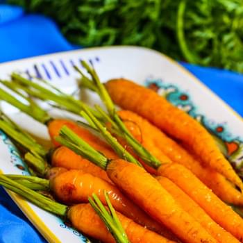 Roasted Carrots with Honey Ginger Glaze