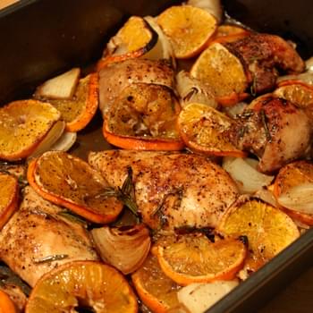 Roasted Chicken with Clementines & Rosemary