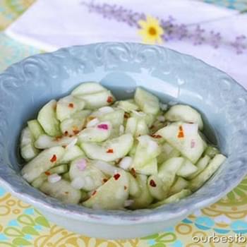 Sweet and Spicy Cucumber Slices