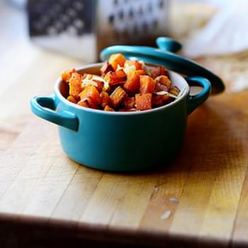Roasted Butternut Squash with Pine Nuts and Parmesan