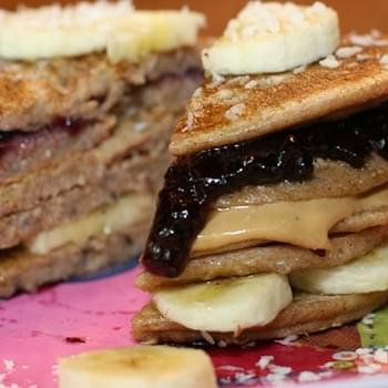Nut Butter & Jam Pancake Sandwich