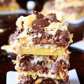 Gooey Ritz Peanut Butter Cup S’mores Bars