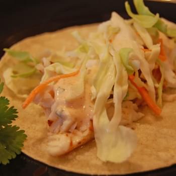 Fish Tacos with Chipotle Dressing