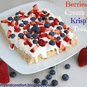Berries and Cream Rice Krispies Treats