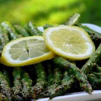Roasted Asparagus with Mustard-Dill Vinaigrette