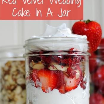 Red Velvet Wedding Cake In A Jar