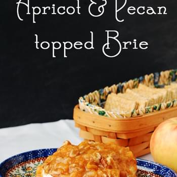Apricot and Pecan Topped Brie Appetizer