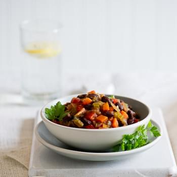 Vegetarian Chili Recipe with Roasted Chiles