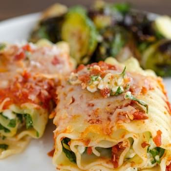 Spinach Lasagna Roll Ups