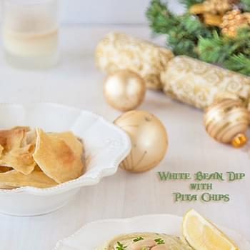 White Bean Dip with Sea Salt Pita Chips