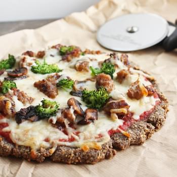 Low Carb Flax & Parmesan Pizza Crust (Gluten Free)