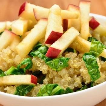 Warm Quinoa Kale and Apple Salad
