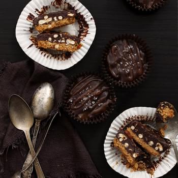 Chocolate and Pretzel Salted Caramel Cups