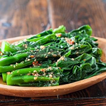 Chinese Broccoli with Garlicky Ginger Miso