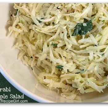Kohlrabi and Apple Salad with Creamy Mustard Dressing