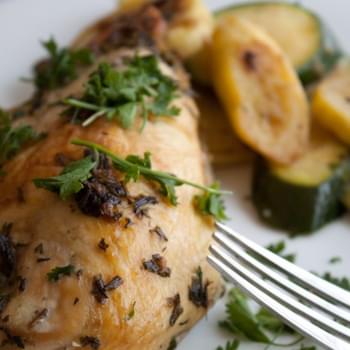 Butter Roasted Chicken with Rosemary and Sage