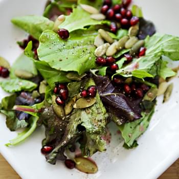 Mixed Greens with Pomegranate Lemon Dressing