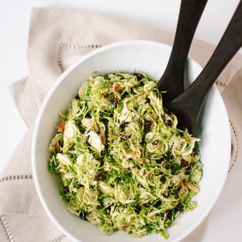 Honey Mustard Brussels Sprout Slaw
