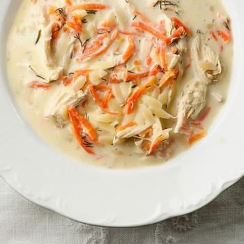 Avgolemono Soup with Chicken and Orzo