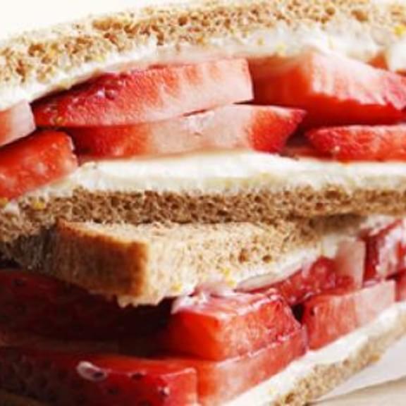 Strawberry & Cream Cheese Sandwich
