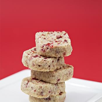 Butter Cookies with Dried Cranberries and Roasted Pecans