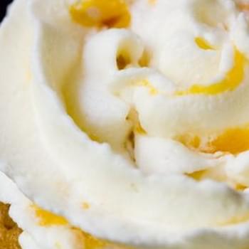 Whipped Cream Frosting with Peaches