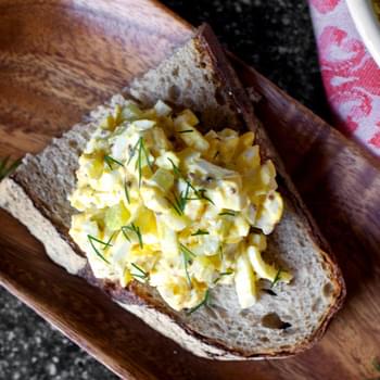 Egg Salad with Pickled Celery and Coarse Dijon