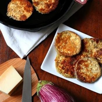 Garlic Parmesan Fried Eggplant – Low Carb and Gluten-Free