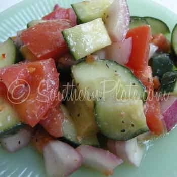 Fast Italian Cucumber Salad
