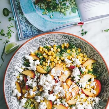 Green Rice Salad with Nectarines and Corn