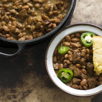 Peppery Pinto Beans With Sausage