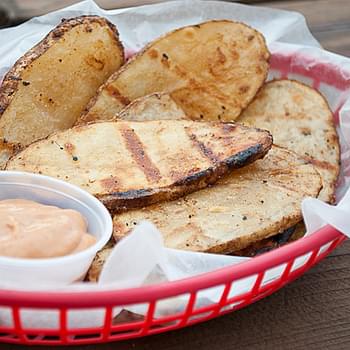 Grilled Potatoes with BBQ Dipping Sauce