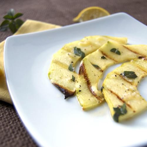 Grilled Lemon-Mint Zucchini