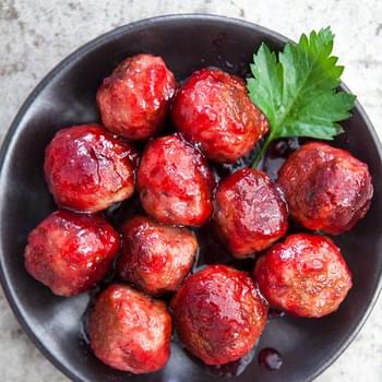 Cranberry Glazed Turkey Meatballs